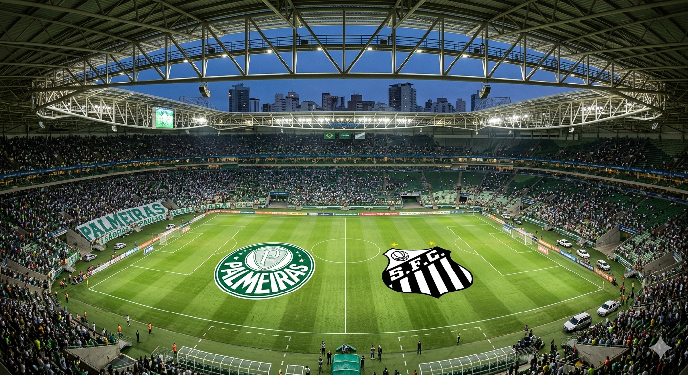 Palmeiras x Santos: onde assistir ao vivo, horário e escalações do clássico pelo Brasileirão 2026