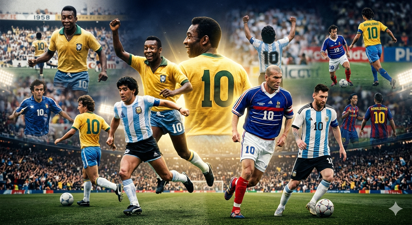 Por que a camisa 10 virou a mais icônica do futebol? Entenda a origem da tradição