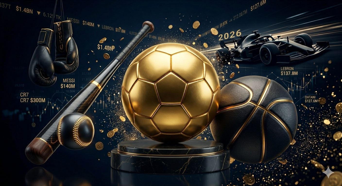 Ranking 2026: os 10 atletas mais bem pagos do mundo