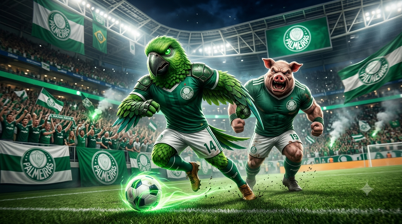 Qual o mascote do Palmeiras? Entenda a dúvida entre porco e periquito