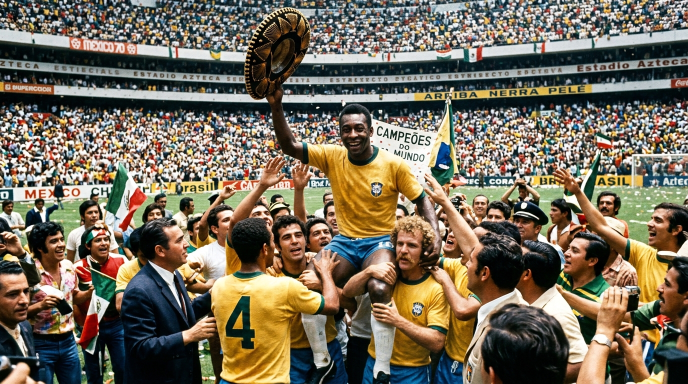 Seleção Brasileira de 1970, o esquadrão perfeito que fez da Copa no México um show de futebol arte com Pelé, Jairzinho e Zagallo
