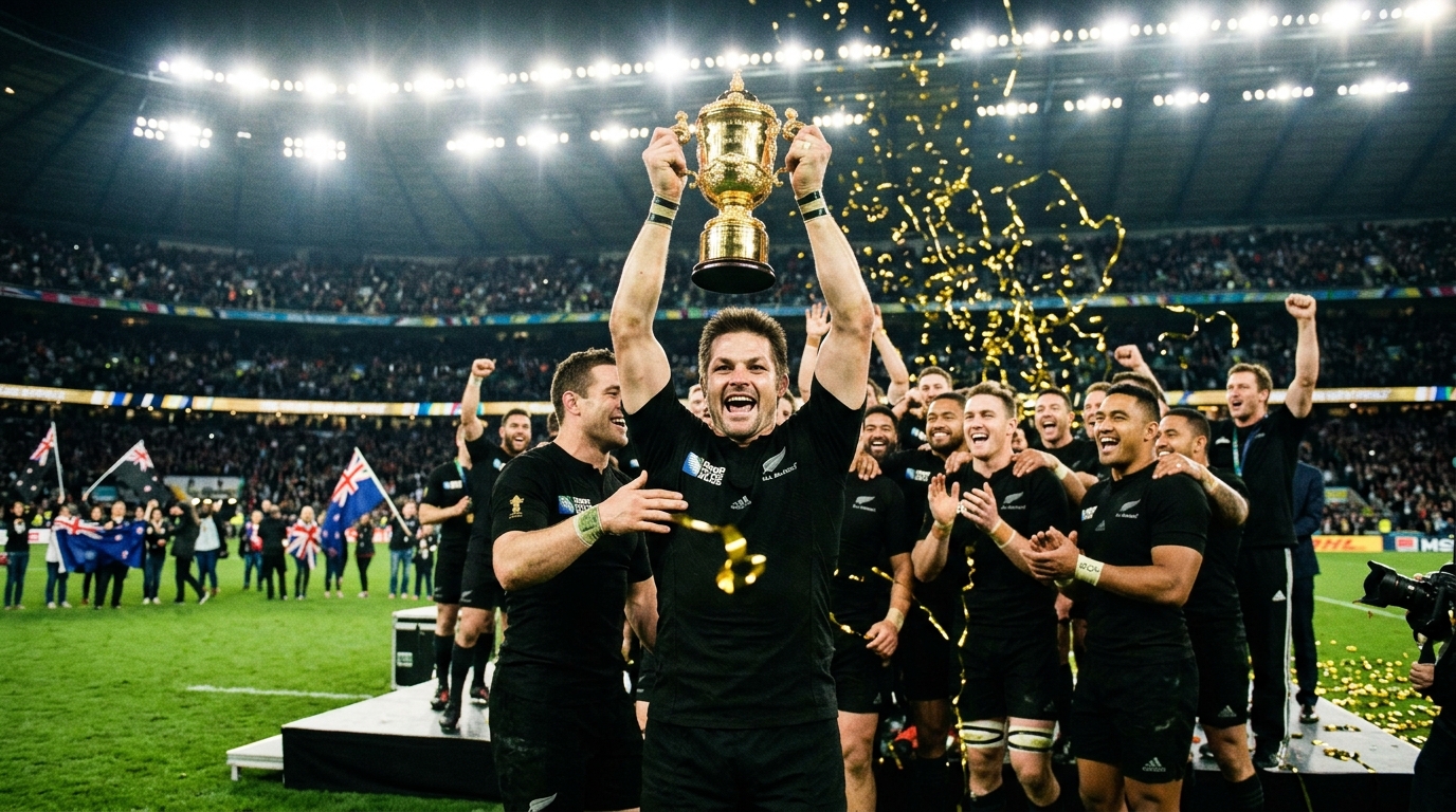 All Blacks de 2015, como a máquina perfeita venceu a Rugby World Cup e fez história com bicampeonato consecutivo, McCaw, Dan Carter e Nonu em cena