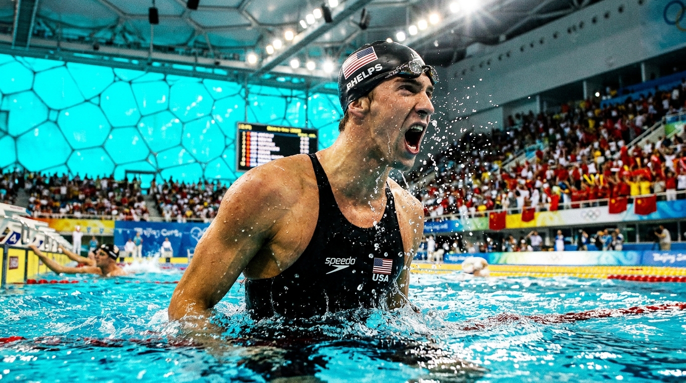 Michael Phelps estava 0,62 segundo atrás e venceu por 0,01: a meia braçada que manteve vivo o recorde de 8 ouros em Pequim