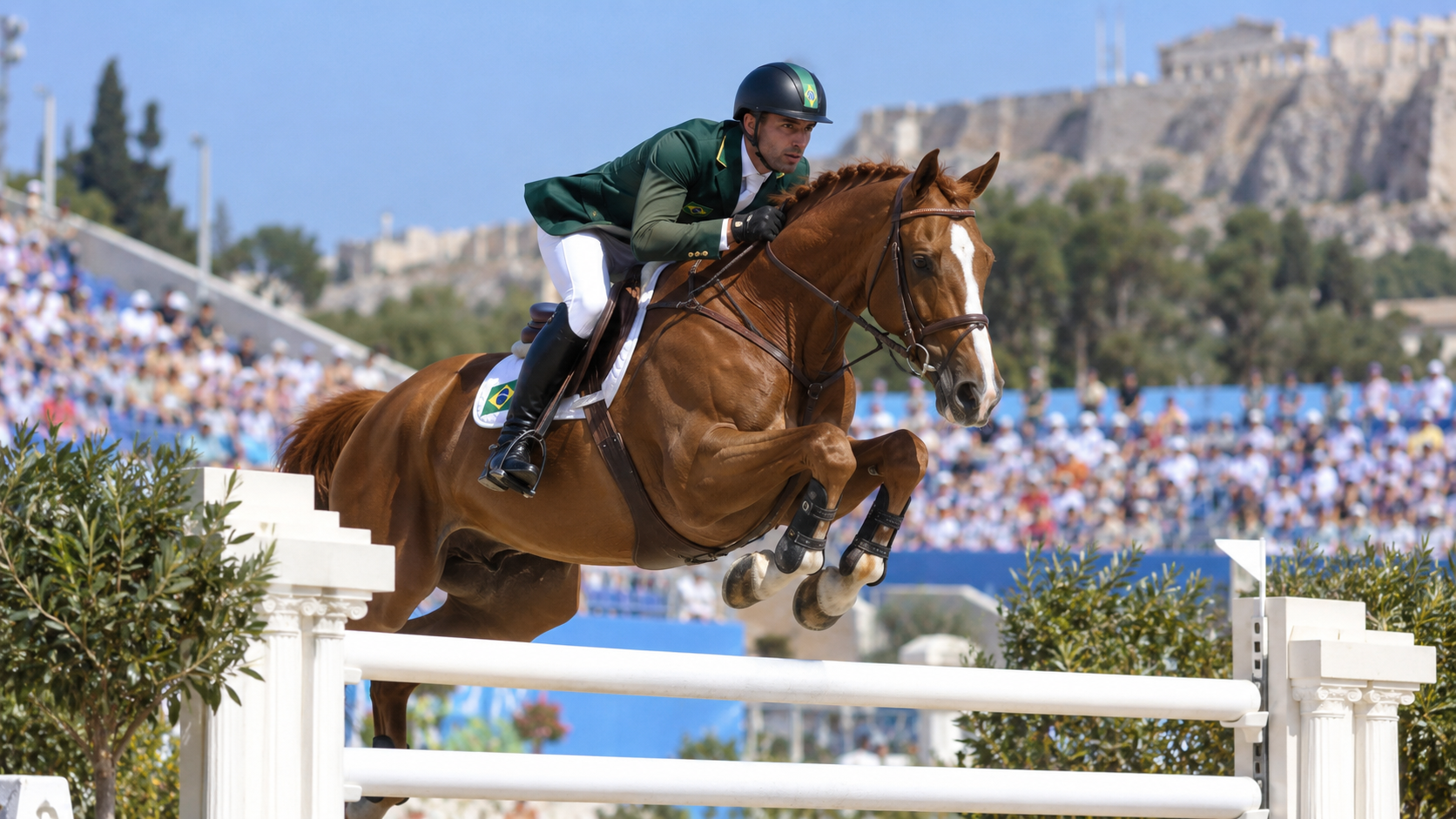 O ouro inédito de Rodrigo Pessoa e Baloubet du Rouet em Atenas 2004: a redenção épica do hipismo brasileiro