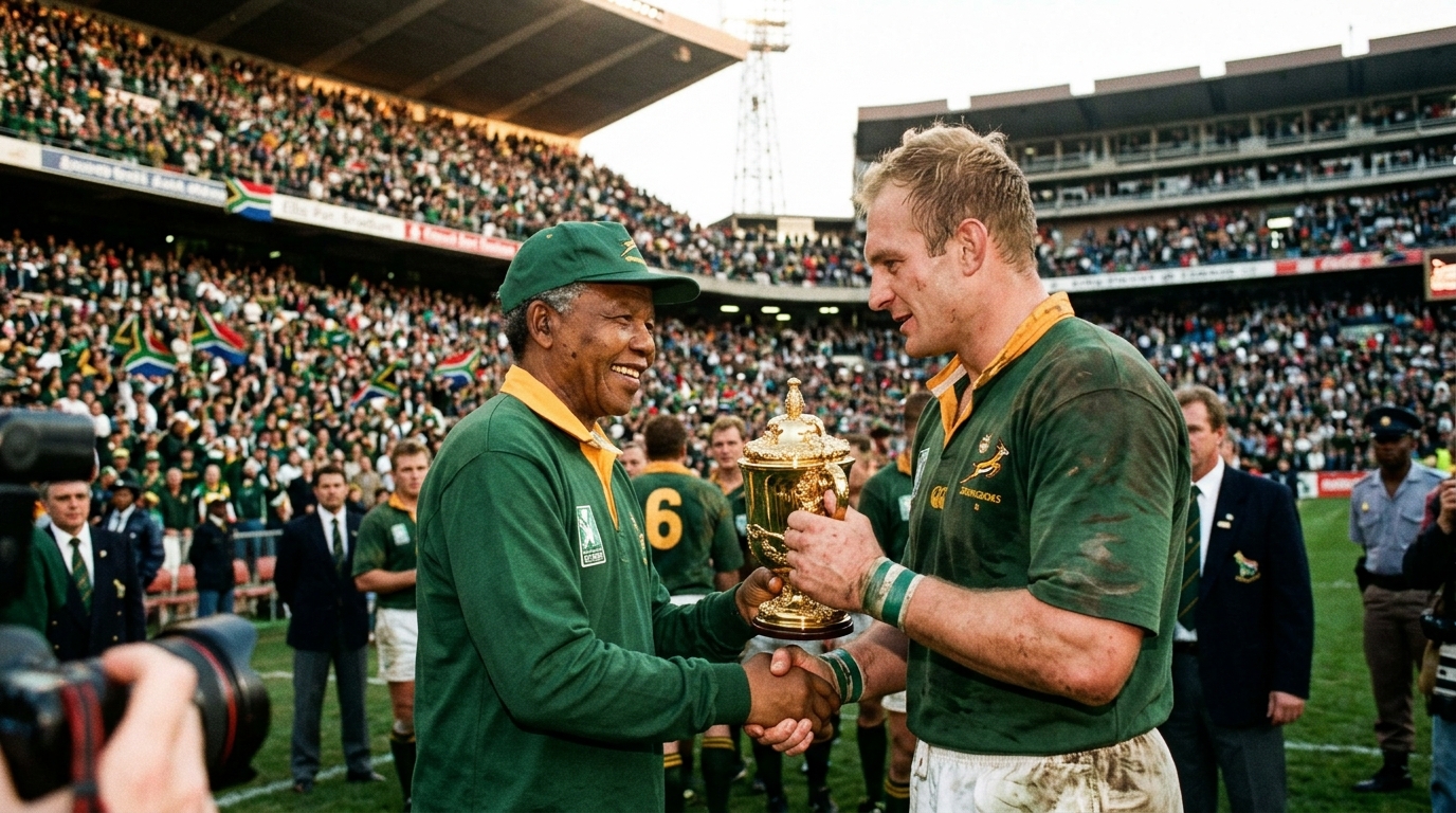 Copa do Mundo de Rugby de 1995: como Nelson Mandela e os Springboks uniram a África do Sul em Ellis Park na final contra a Nova Zelândia que mudou a história