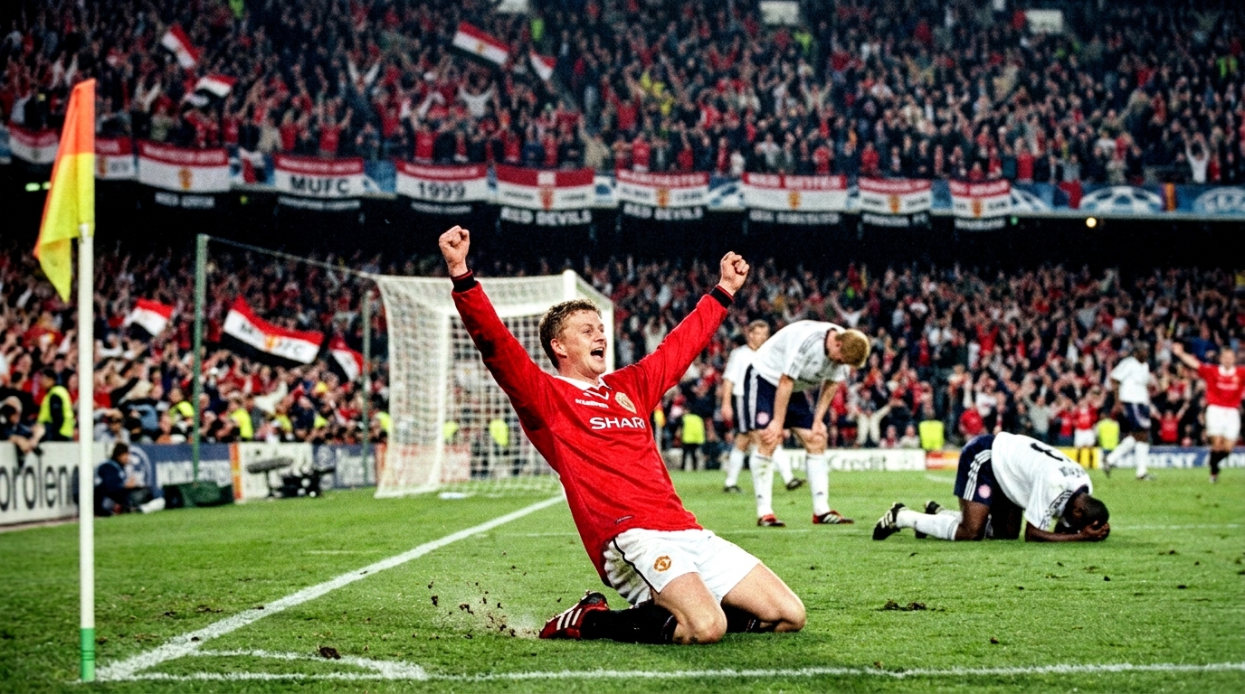 Bayern vencia até os 90 minutos mas dois reservas deram ao Manchester United a tríplice coroa de 1999