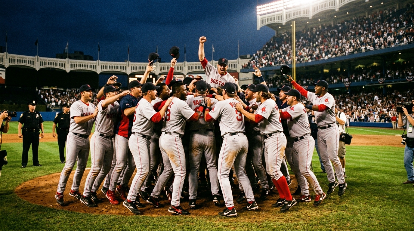 Red Sox escapou da eliminação com uma base roubada e venceu quatro jogos seguidos para quebrar uma maldição de 86 anos